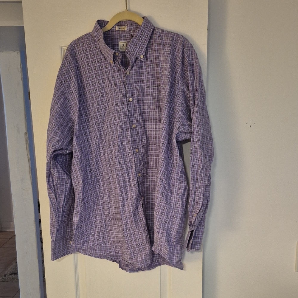 Peter Millar Purple Casual Button Down Shirt Sz. XXL